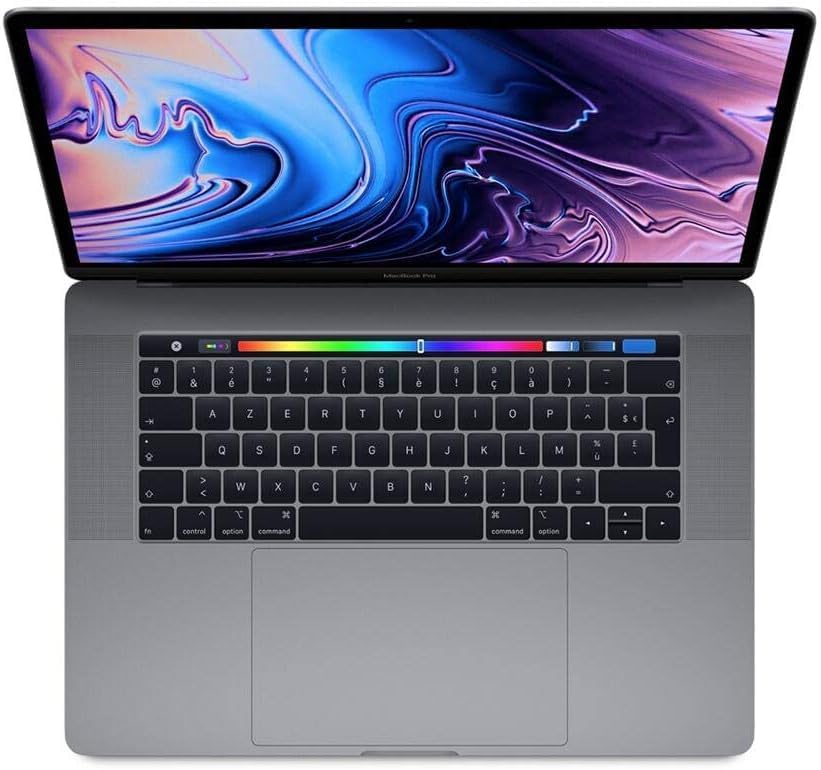 2018 Apple MacBook Pro with 2.2GHz Intel Core i7 (15-Inch, 32GB RAM, 512GB SSD Storage) (AZERTY French) Space Gray (Reconditionné)