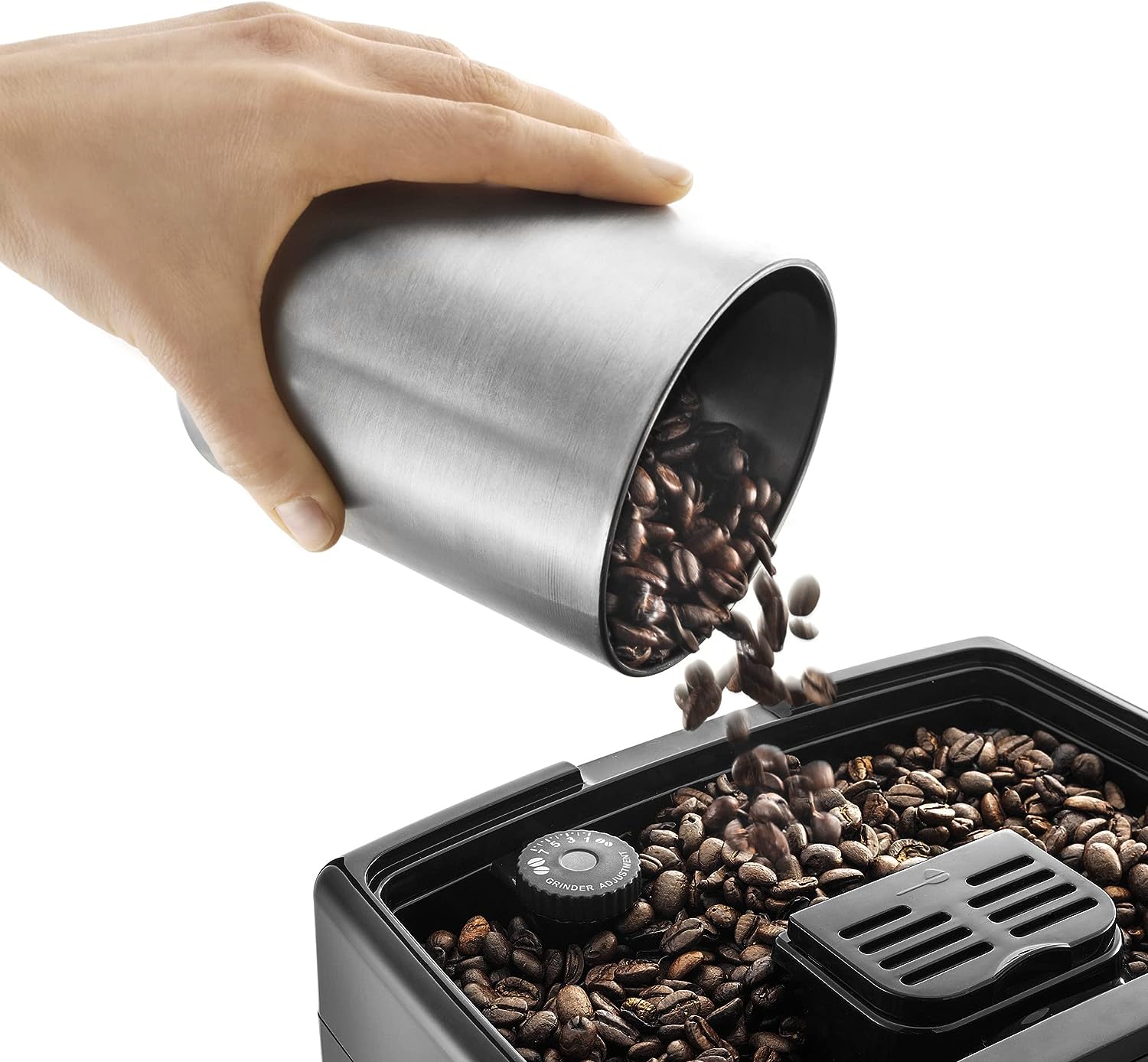 DeLonghi Dinamica Machine a Café Grain ECAM350.55.B Cappuccino et Expresso, 1.8L, Noir