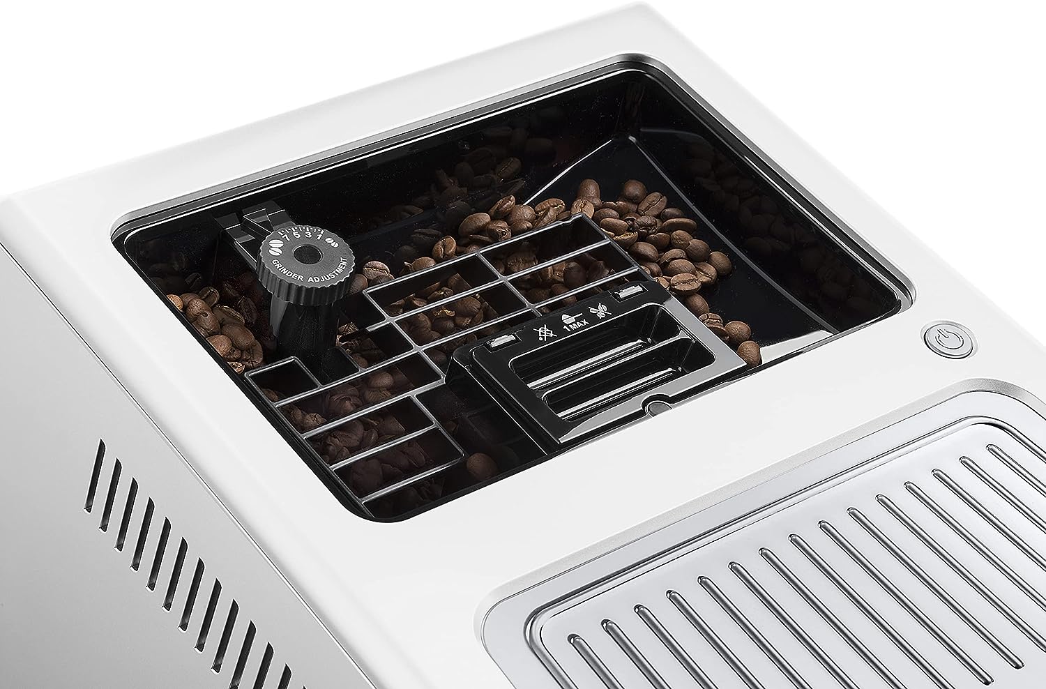 DeLonghi PrimaDonna Class ECAM550.65.W, Machine a Café Grain, Machine Expresso et Cappucino, 1450W, 2L, Blanc