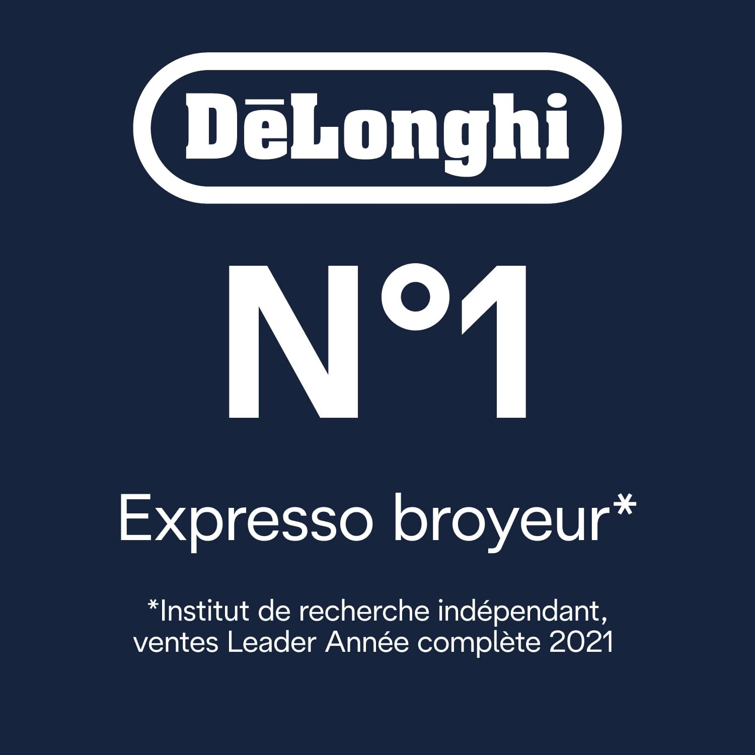 DeLonghi PrimaDonna Soul Machine a Café Grain ECAM612.55.SB, Machine Expresso et Cappucino, Technologie Exclusive Bean Adapt, Argent et Noir