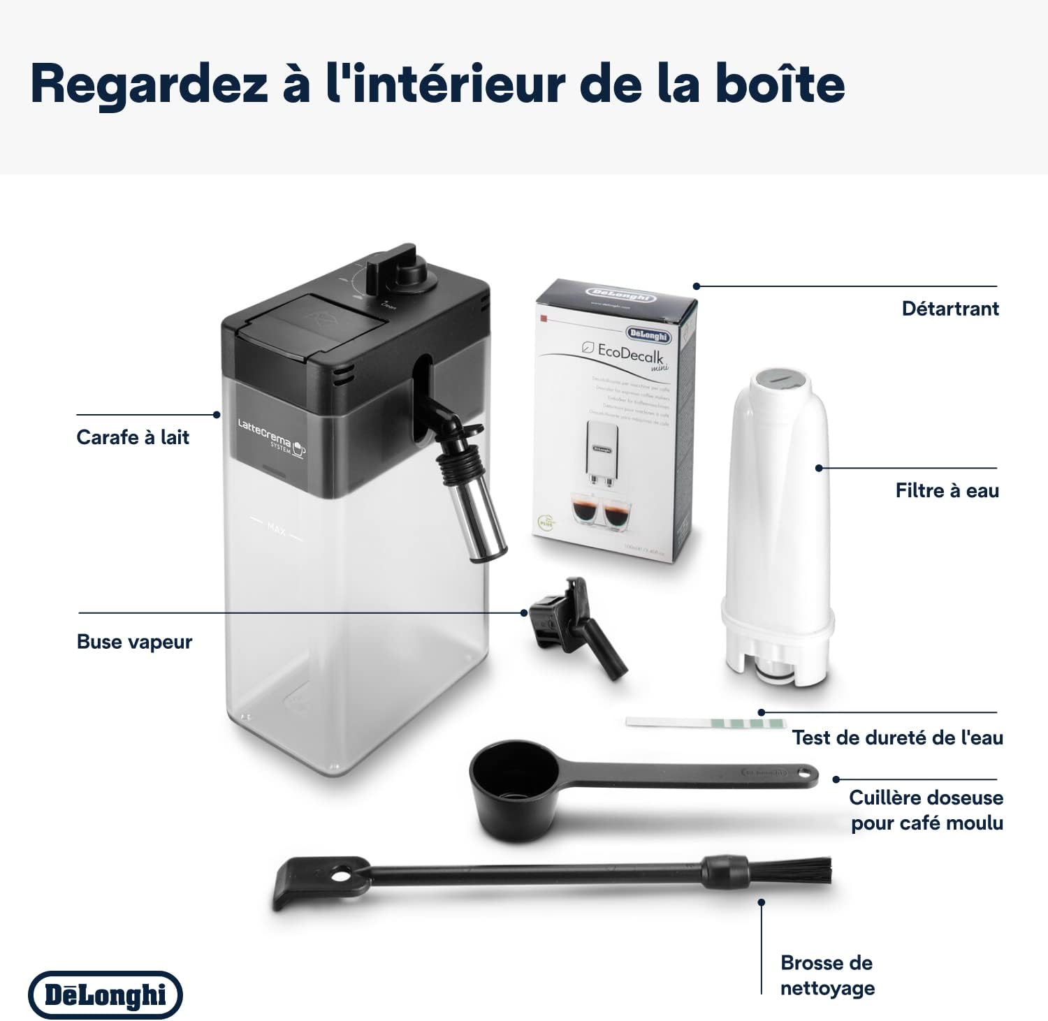 DeLonghi PrimaDonna Soul Machine a Café Grain ECAM612.55.SB, Machine Expresso et Cappucino, Technologie Exclusive Bean Adapt, Argent et Noir