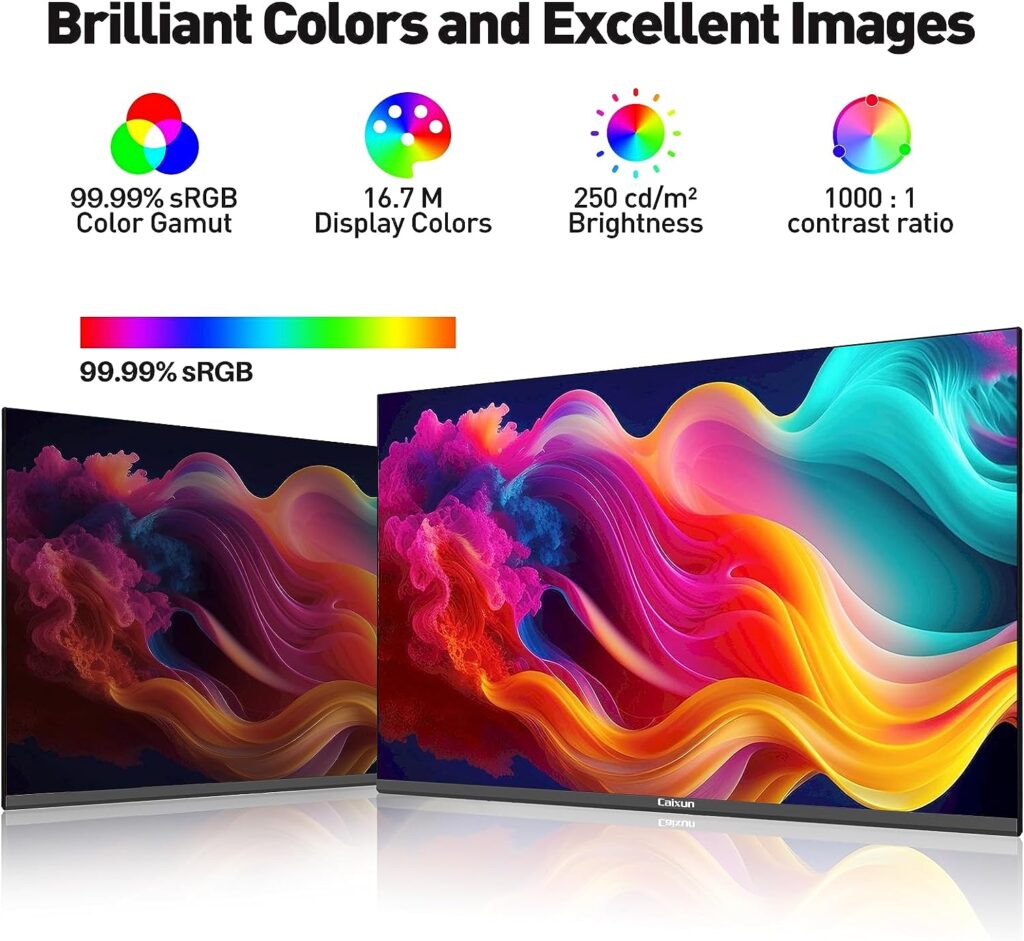 Caixun Écran PC 22 Pouces IPS, FreeSync, 75Hz, FHD 1080P avec HDMI VGA Ports, Moniteur PC BlueLightShield  Flickerless pour Le Bureau à Domicile (CM22X3 câble HDMI Inclus)
