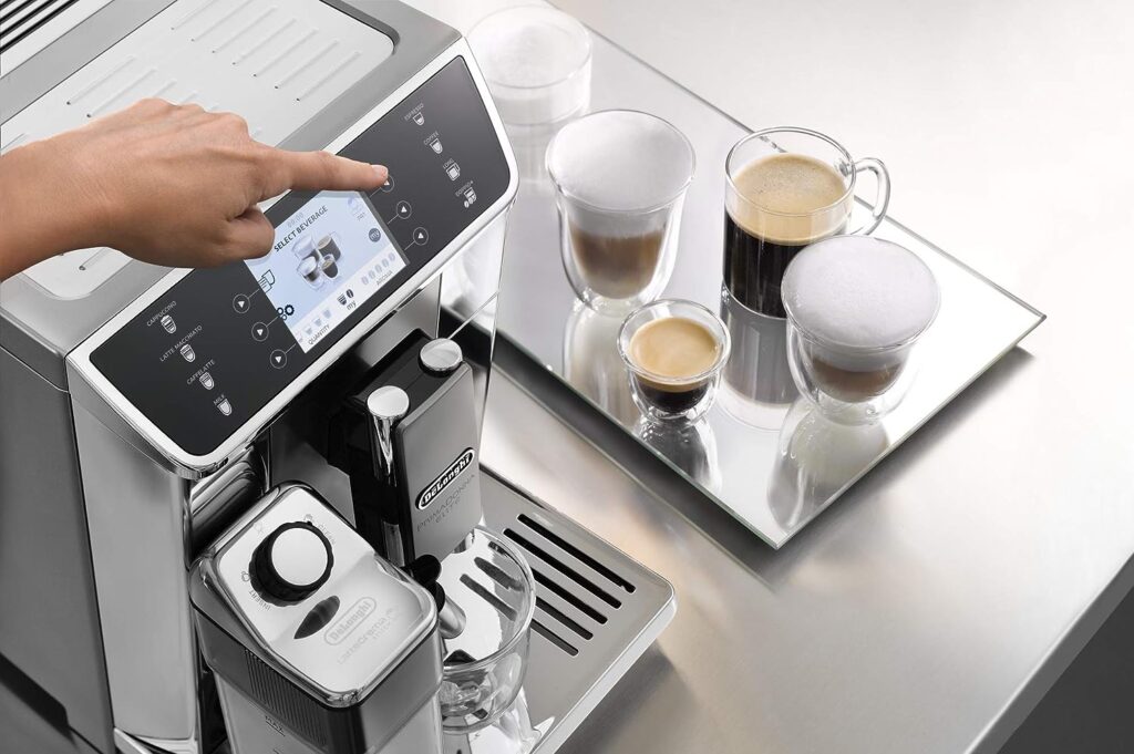 DeLonghi ECAM 650.55.MS | Cafetière automatique PrimaDonna Elite, Argent