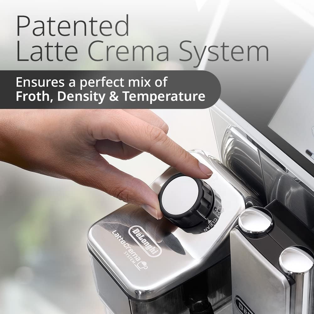 DeLonghi PrimaDonna Class ECAM650.85 MS, Machine a Café Grain, Machine Expresso et Cappucino, 1450W, 2L, Argent