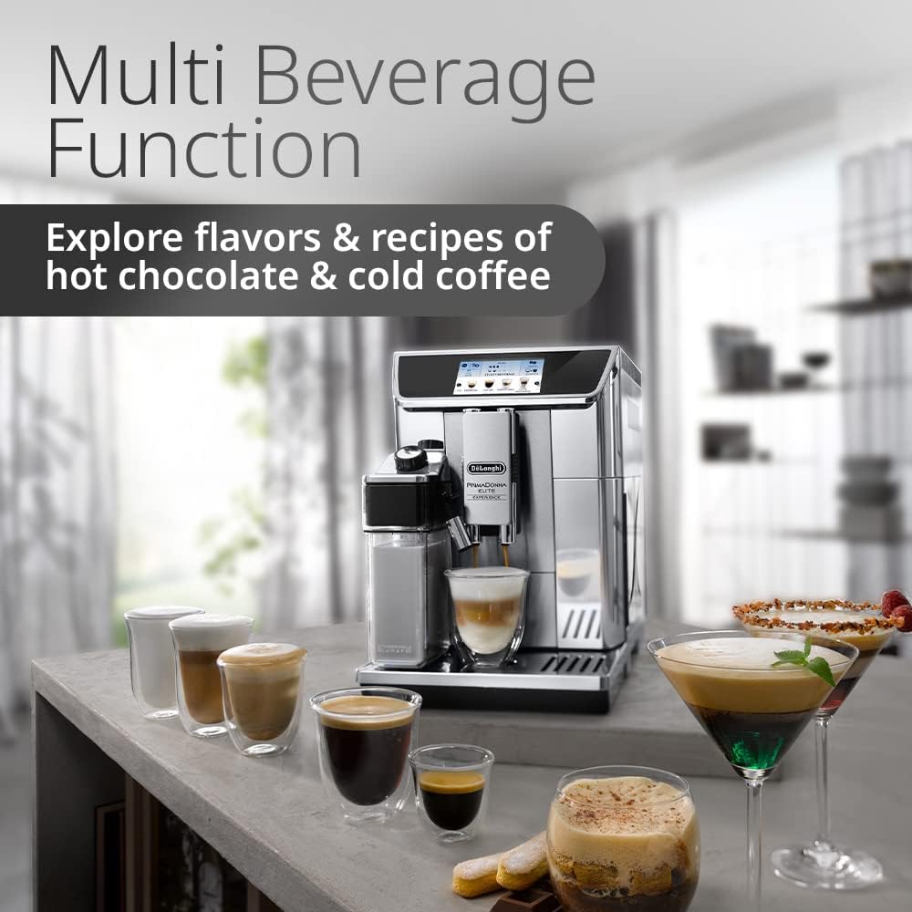 DeLonghi PrimaDonna Class ECAM650.85 MS, Machine a Café Grain, Machine Expresso et Cappucino, 1450W, 2L, Argent