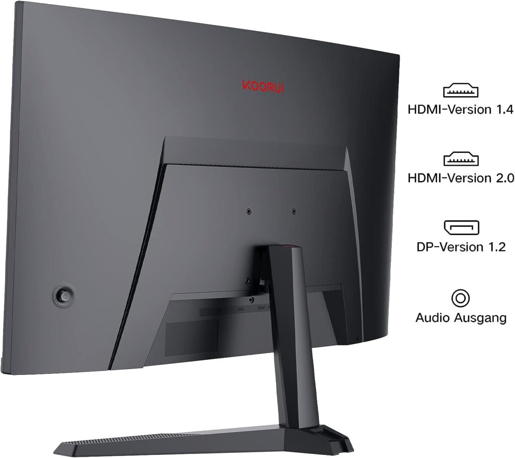 KOORUI 27 Ecran PC Gaming Incurvé 1800R, Moniteur PC Dalle VA, Résolution WQHD (2560X1440), 144HZ,1MS, DCI-P3 85%, Lunette Ultra-Mince, Inclinaison réglable, Prend en Charge HDMI/DP